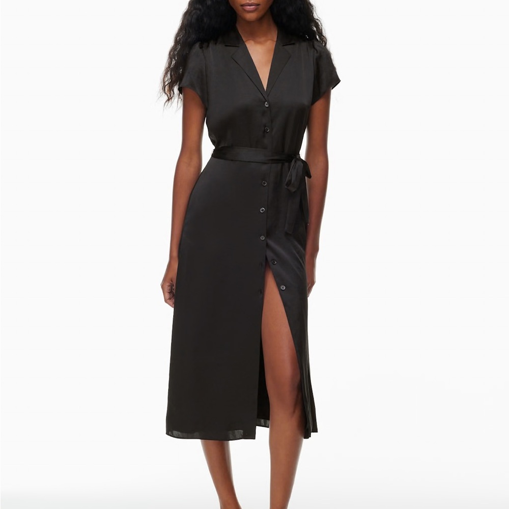 New Aritzia Wilfred Satin button-up shirt dress